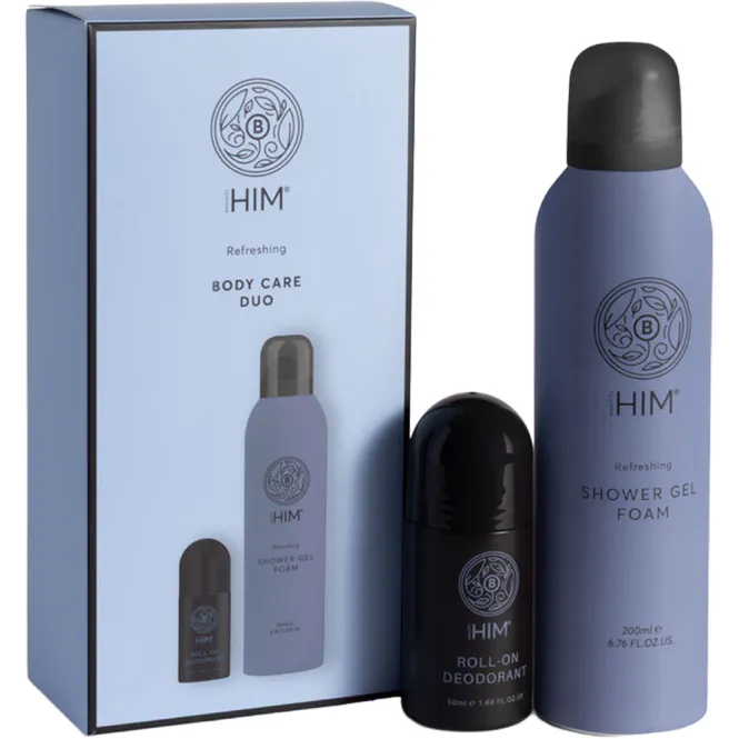 Hovedbilde Beautify Him Body Care Showergel Foam + Deo Gavesett 