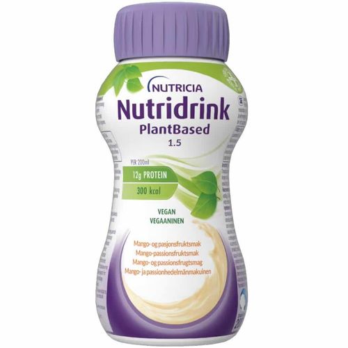 Nutridrink PlantBased Næringsdrikk Mango/Pasjonsfrukt 4 x 200 ml