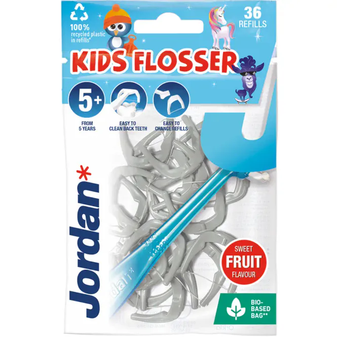 Hovedbilde Jordan Kids Flosser  5-6 år 36 stk