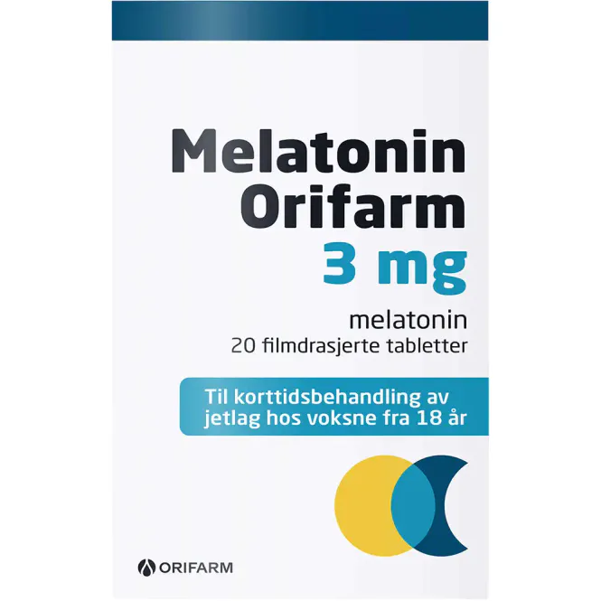 Hovedbilde Melatonin Orifarm 3 mg Tabletter 20 stk
