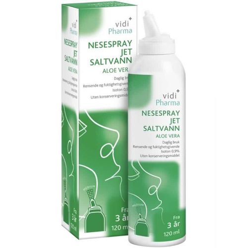 Vidi Pharma Nesespray Jet Saltvann Aloe Vera 120 ml