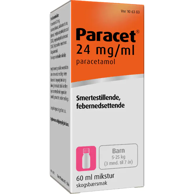 Hovedbilde Paracet Mikstur 24 mg/ml 60 ml