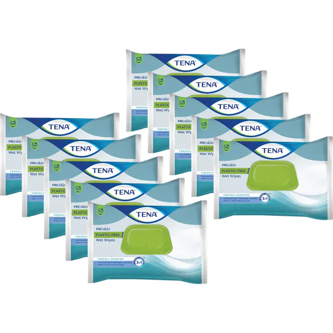 Hovedbilde Tena Wet Wipes Klinikkpakke - 10 x 48 våtservietter